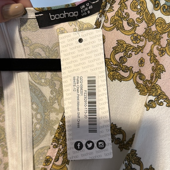 PETITE CHAIN PRINT WOVEN SHIFT DRESS NWT - Picture 5 of 8